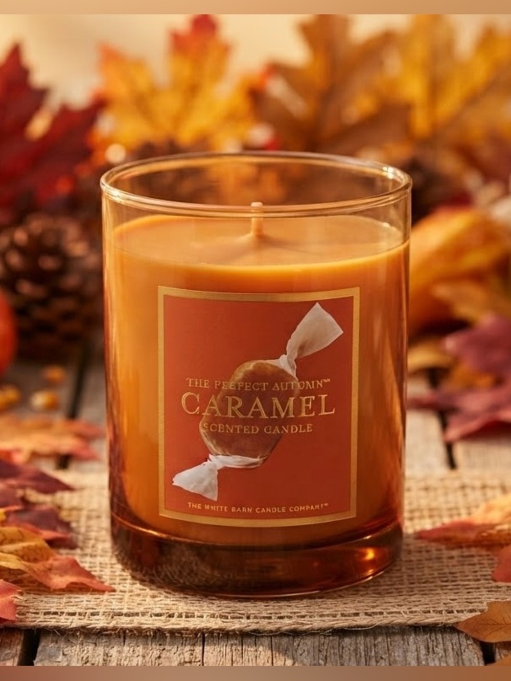 White Barn The Perfect Autumn Caramel Scented Candle Retired New in Box -Rare